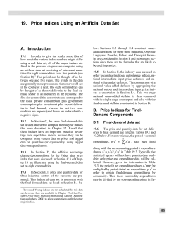 19. Price Indices Using an Artificial Data Set