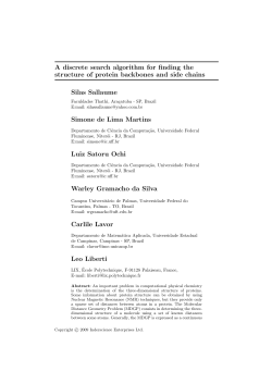 A discrete search algorithm for finding the structure of protein
