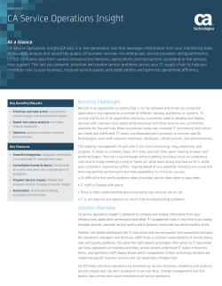 CA Service Operations Insight