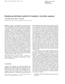 Random perturbation models for boundary extraction sequence
