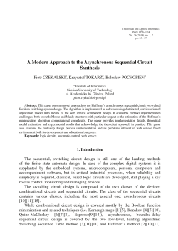 A Modern Approach to the Asynchronous Sequential Circuit Synthesis