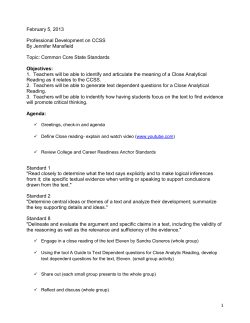 Creating Text-Dependent Questions for Close Analytic Reading of