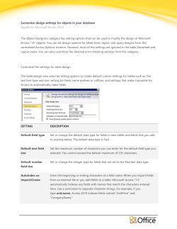 Customize design settings