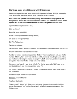 Starting a game on ACBLscore with Bridgemates