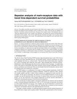 Bayesian analysis of mark-recapture data with travel time