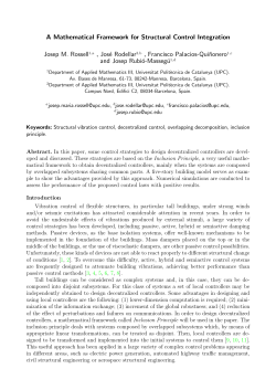 A Mathematical Framework for Structural Control