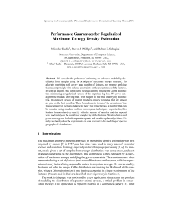Performance Guarantees for Regularized