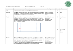 15th Sept - Foundation Academy U11s Training
