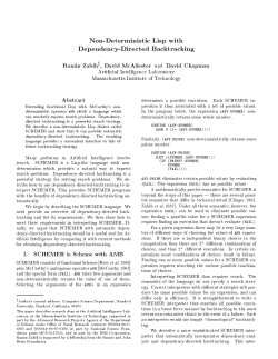 Non-Deterministic Lisp with Dependency