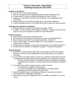 Choosing Courses: Things to Consider for Grade Nines