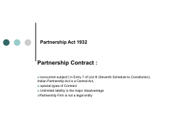 Partnership Act 1932 Definition of partnership