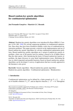 Biased random-key genetic algorithms for combinatorial optimization