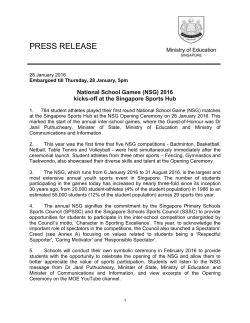 NSG Opening 2016 - Press Release