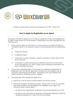 How to Apply for Registration as an Agent