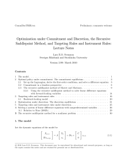Optimization under Commitment and Discretion, the Recursive