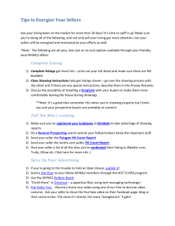 Tips to Energize Your Sellers - Willamette Valley Multiple Listing