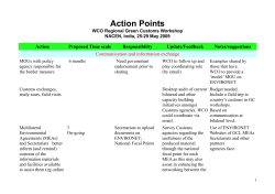 Action Points - Green Customs Initiative