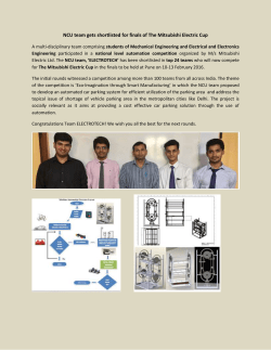 NCU team gets shortlisted for finals of The Mitsubishi Electric Cup
