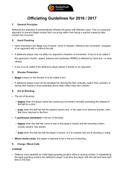 Officiating Guidelines for 2016 / 2017