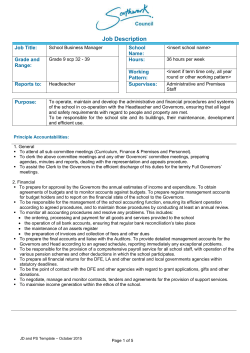 Current JD - School Business Manager - Grade 9