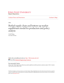 Biofuel supply chain and bottom-up market equilibrium model for