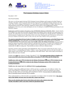 2015 Christmas Concert Ticket Letter