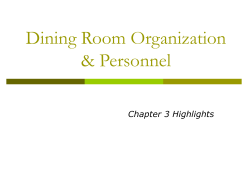 Principles of Hospitality and Service