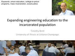 Expanding engineering education to the incarcerated population
