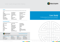 Professional Services Case Study