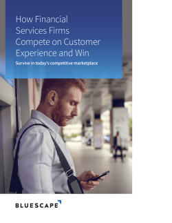 How Financial Services Firms Compete on Customer Experience