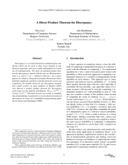 A Direct Product Theorem for Discrepancy