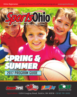 2017 Spring/Summer SportsOhio Program Guide