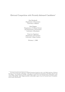 Electoral Competition with Privately