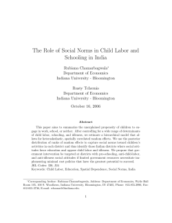 The Role of Social Norms in Child Labor and Schooling in India