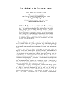 Cut elimination for Zermelo set theory