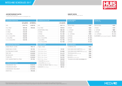 rates and schedules 2017