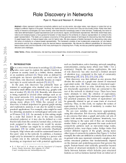 Role Discovery in Networks