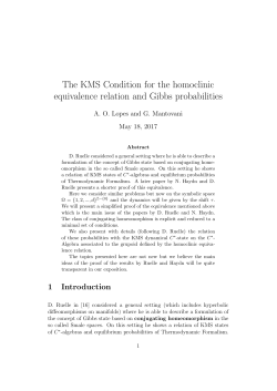 The KMS Condition for the homoclinic equivalence relation and
