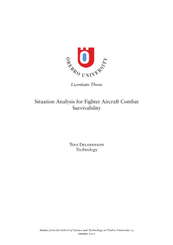 Situation Analysis for Fighter Aircraft Combat Survivability