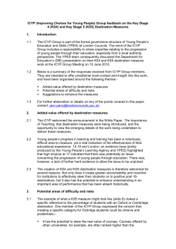ICYP (Improving Choices for Young People) Group feedback on the