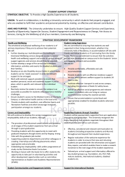Student Support Strategy