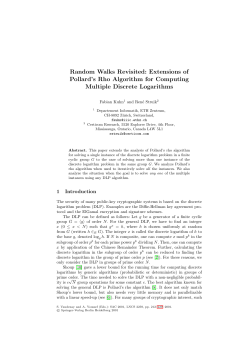 Extensions of Pollard`s Rho Algorithm for Computing Multiple