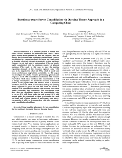 Burstiness-aware Server Consolidation via Queuing Theory
