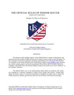 Indoor Soccer Rules - Wichita Falls Athletics