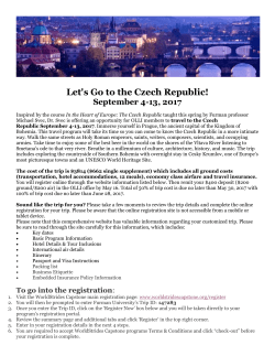 Let`s Go to the Czech Republic!