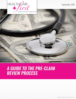 a guide to the pre-claim review process