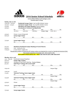 2016 Senior School Schedule