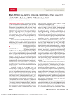 High-Stakes Diagnostic Decision Rules for Serious Disorders The