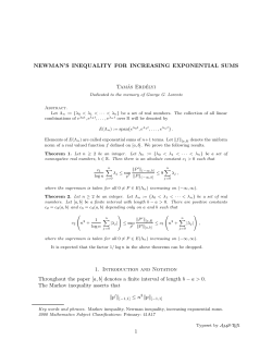 Newman`s inequality for increasing exponential sums