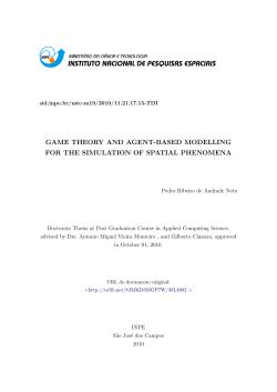 Game Theory and Agent-based Modelling for the - mtc